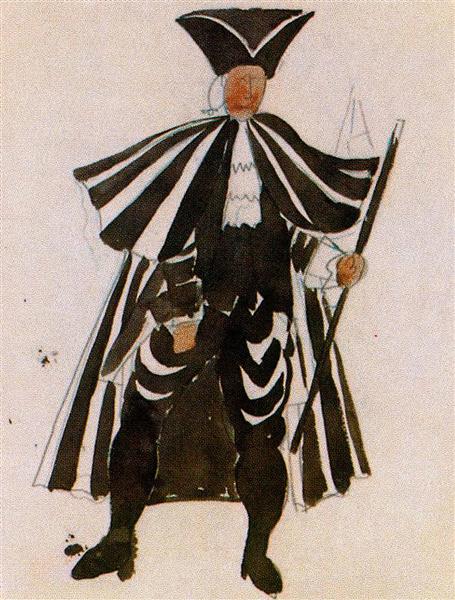 Costume Design For Ballet Tricorne Mordern Oil Painting - Click Image to Close